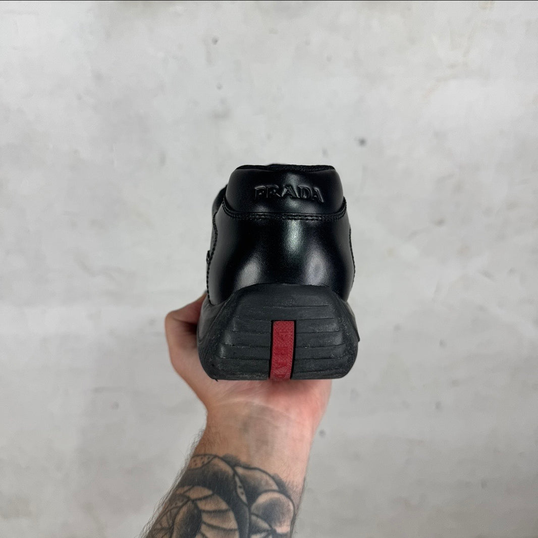 Prada Perforated Black Leather America Cups