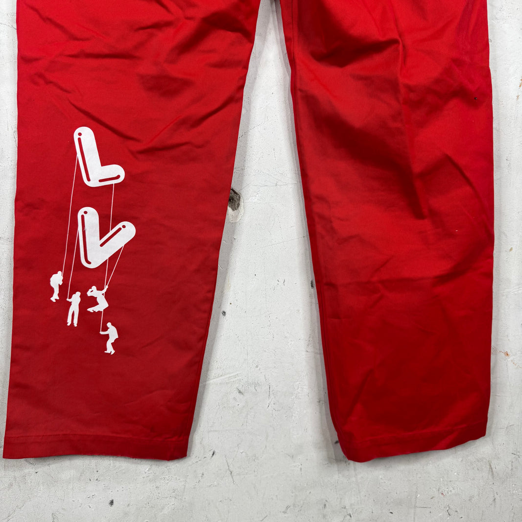 Louis Vuitton Red Uniformes Carpenter Pants