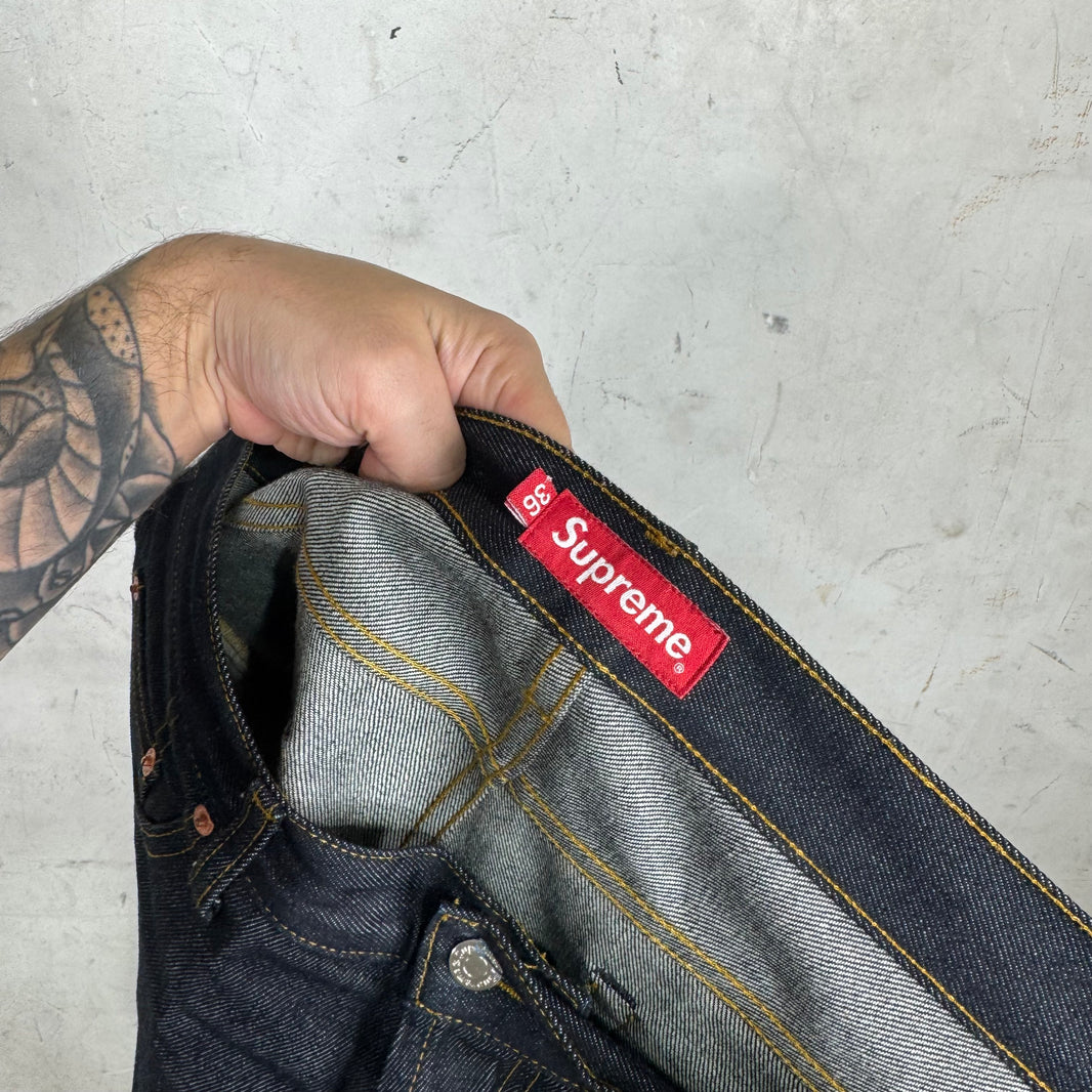 Supreme Darkwash Selevedge Straight Legged Jeans