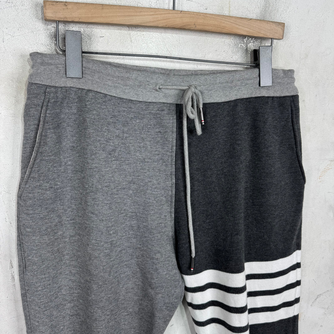 Thom Browne Tri Colored Grey Sweatpants