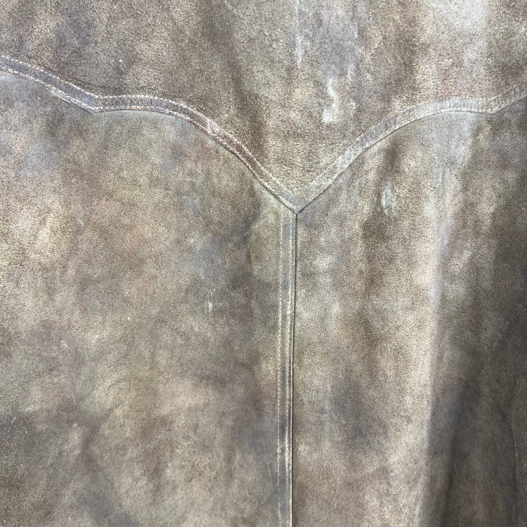 RRL Rough Out Suede Snap Button Overshirt