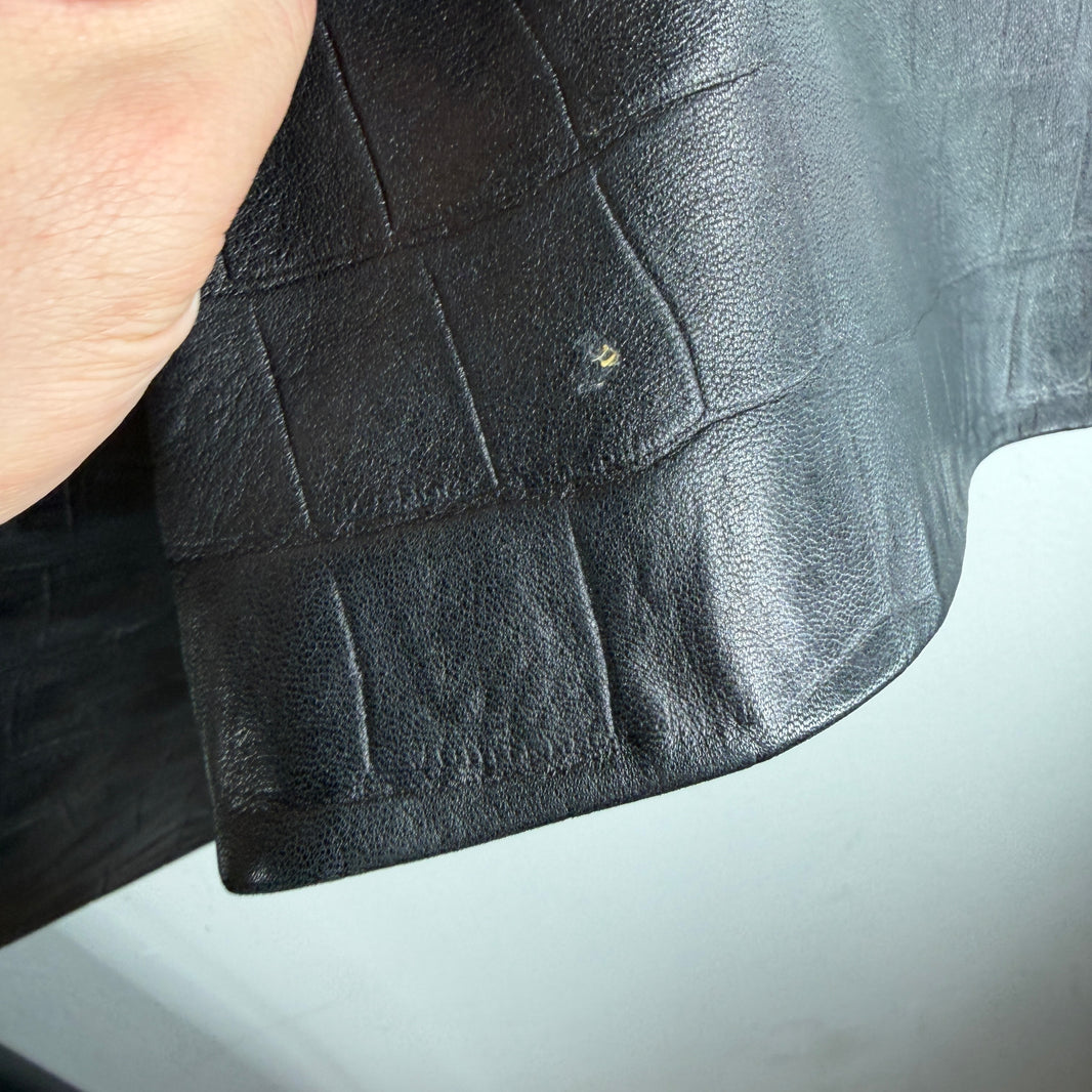 Ernest Baker Lambskin Leather Flared Pants