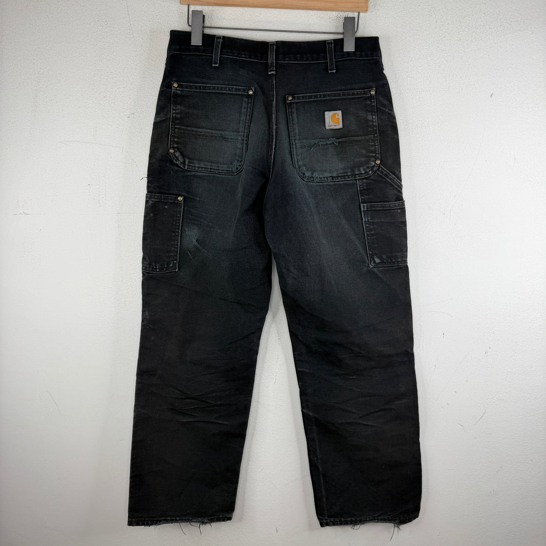 Vintage Smoked Carhartt Black Double Knee Pants