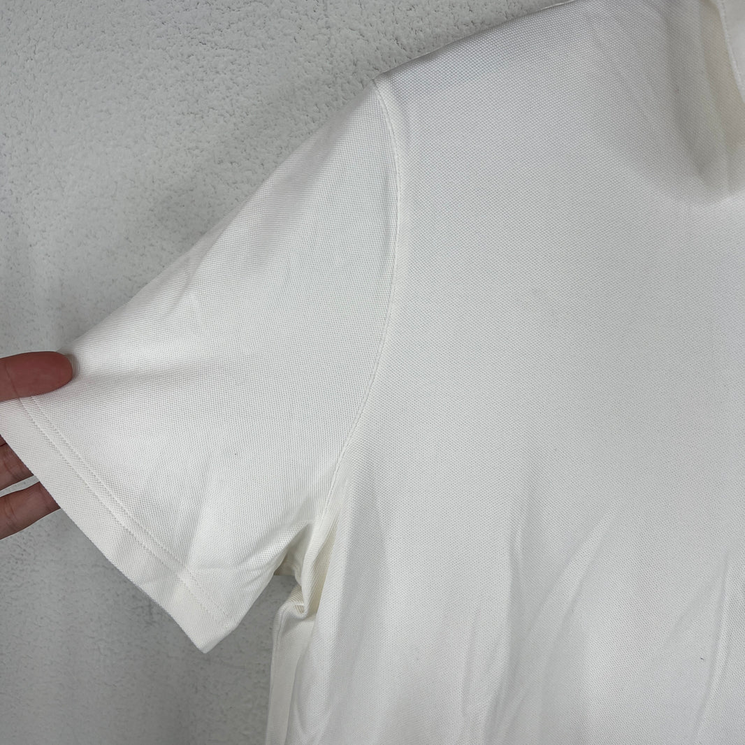 Prada White Zip Up Polo T-Shirt