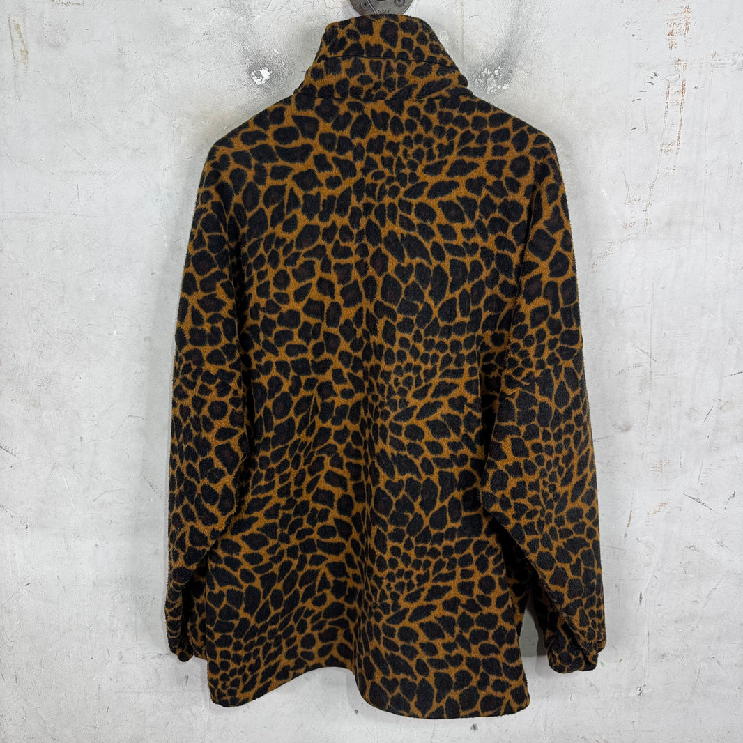 Balenciaga Cheetah Print Fleece Jacket