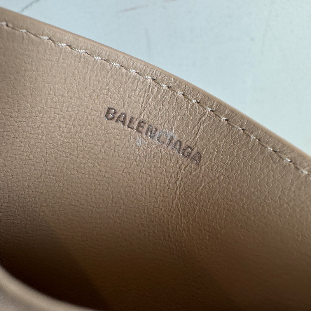 Balenciaga Beige Rounded Card holder