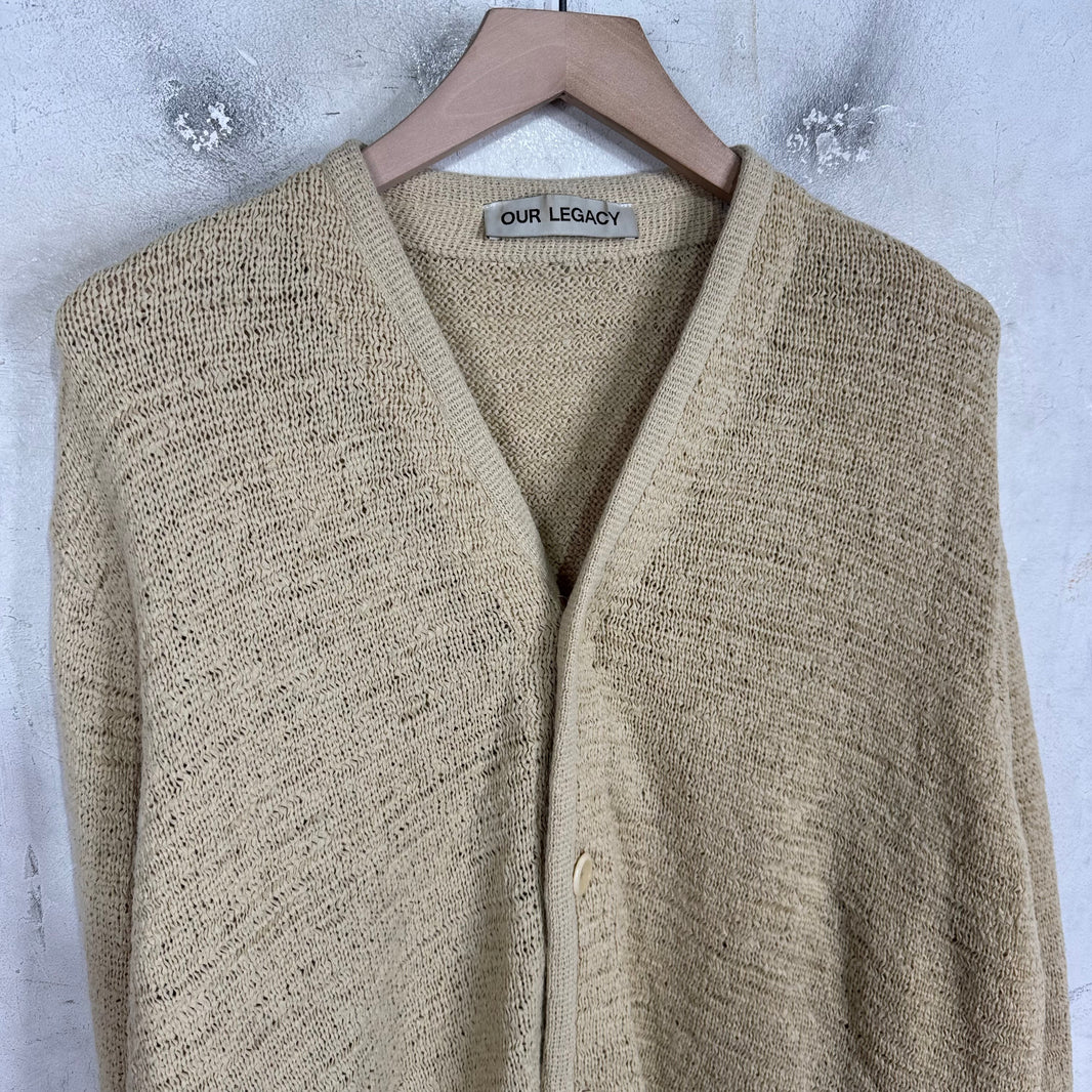 Our Legacy Beige Knitted Cardigan