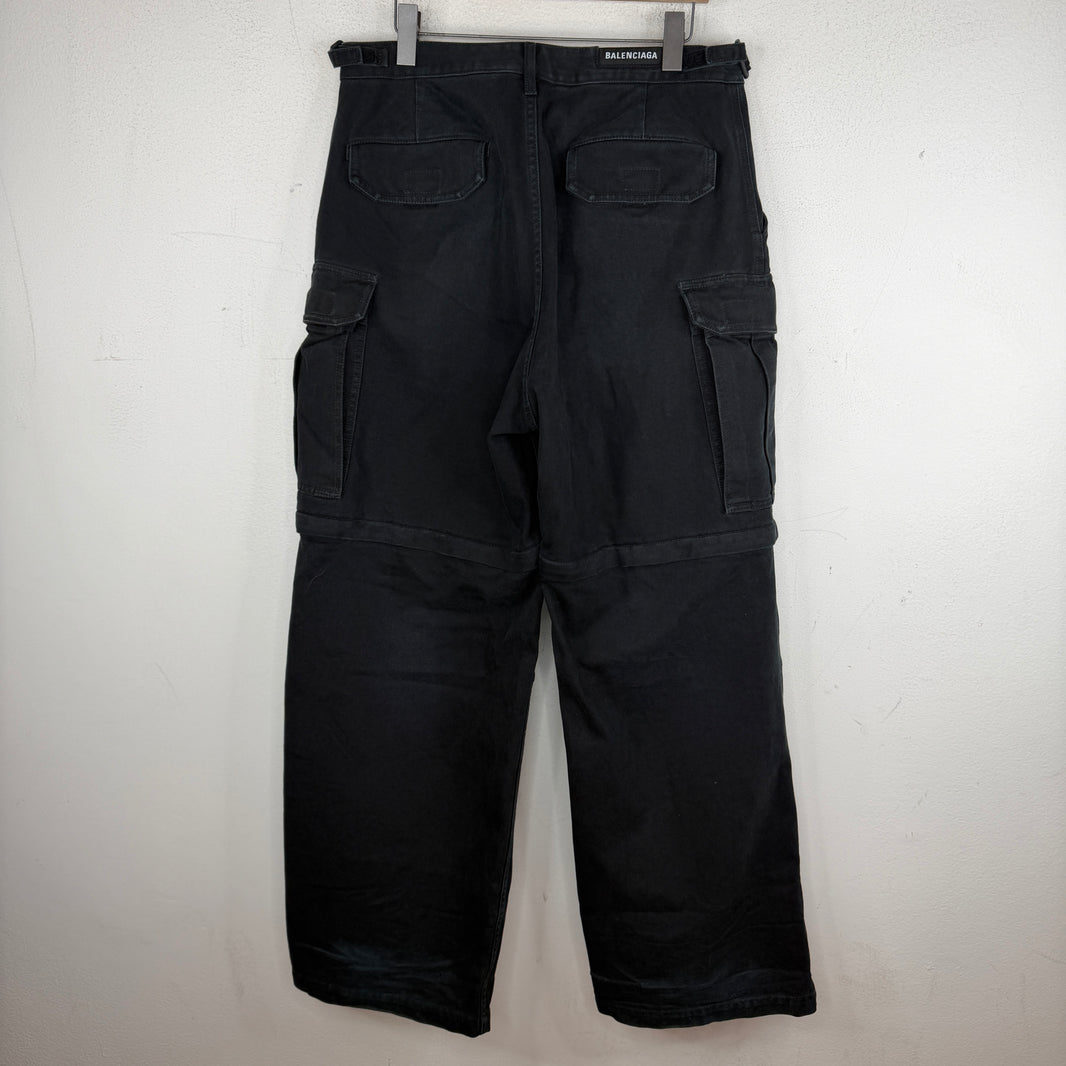 Balenciaga Convertible Denim Cargo Pants