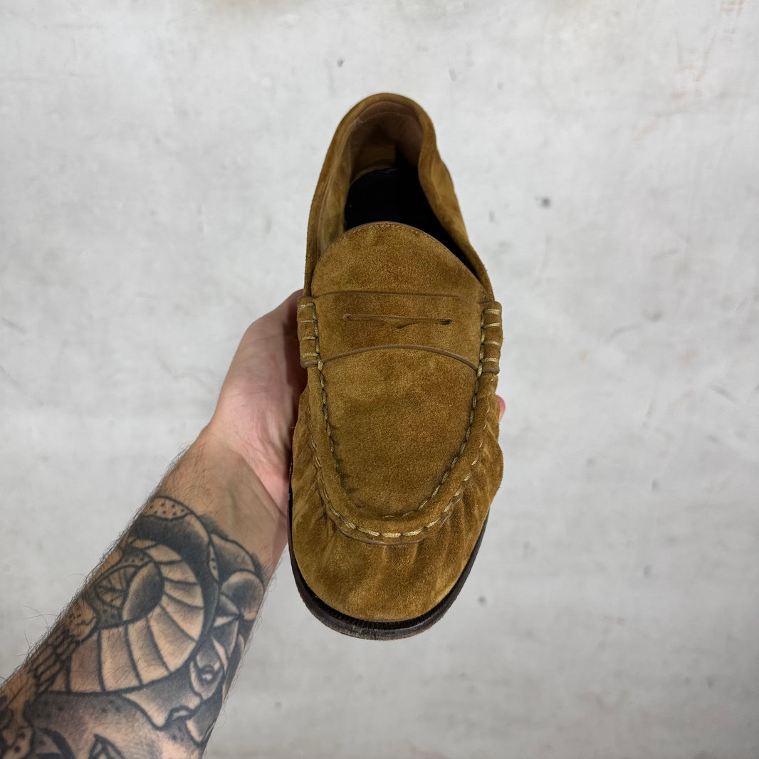Saint Laurent Brown Le Suede Loafers