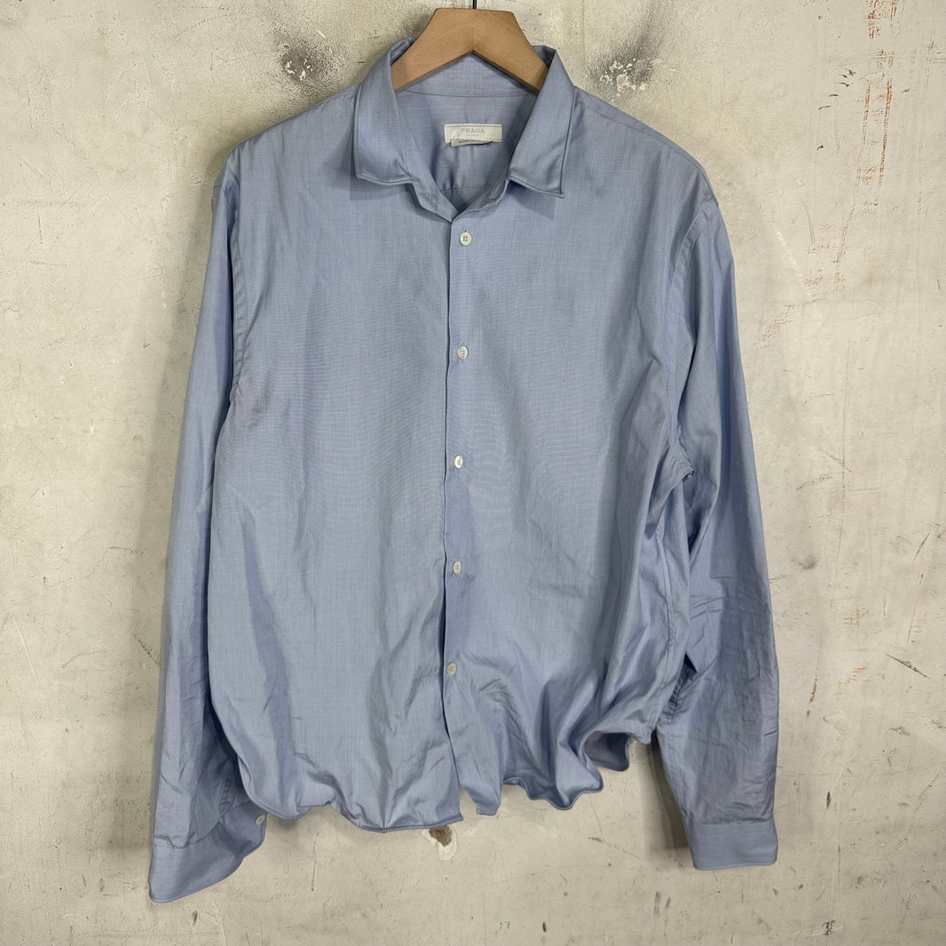 Prada Runway Light Blue Wired Shirt