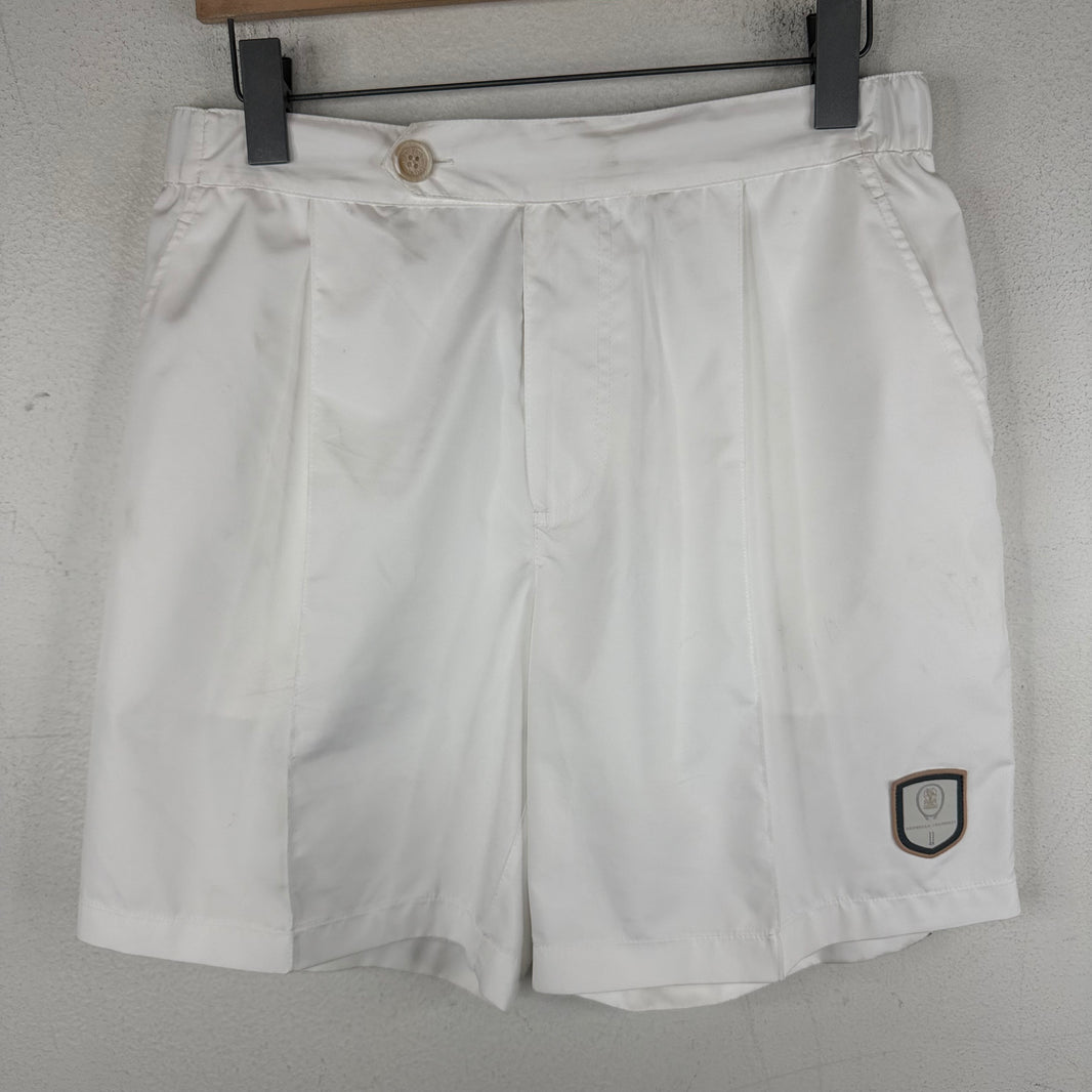 Brunello Cucinelli Pleated White Shorts