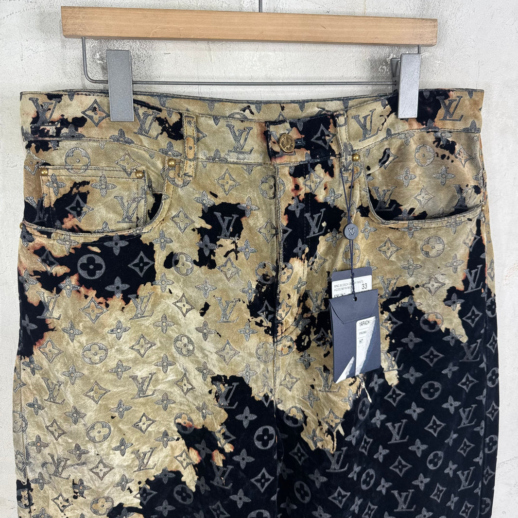 Louis Vuitton Velvet Monogram Bleached Jeans