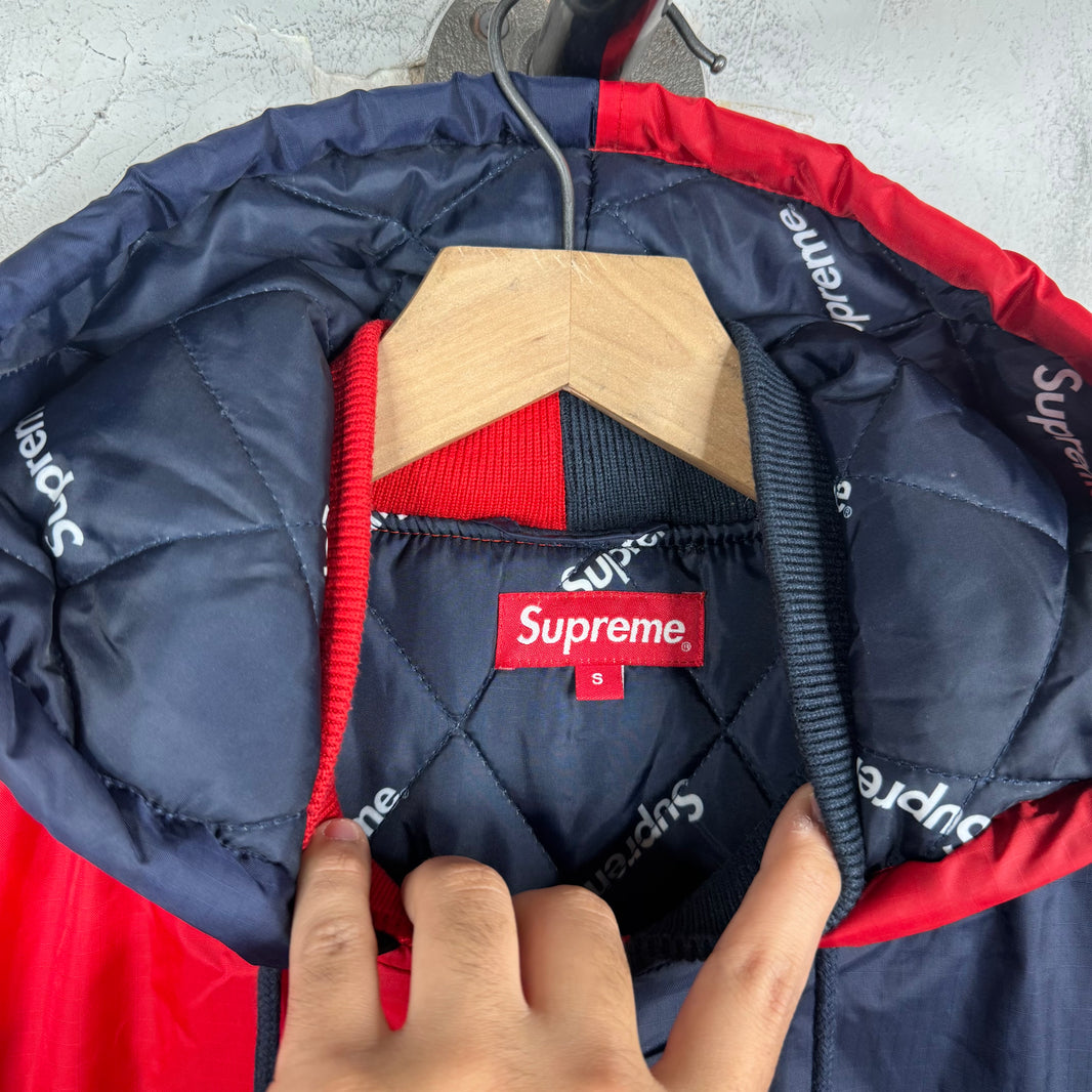 Supreme Split Logo Stadium Puffer Jacket