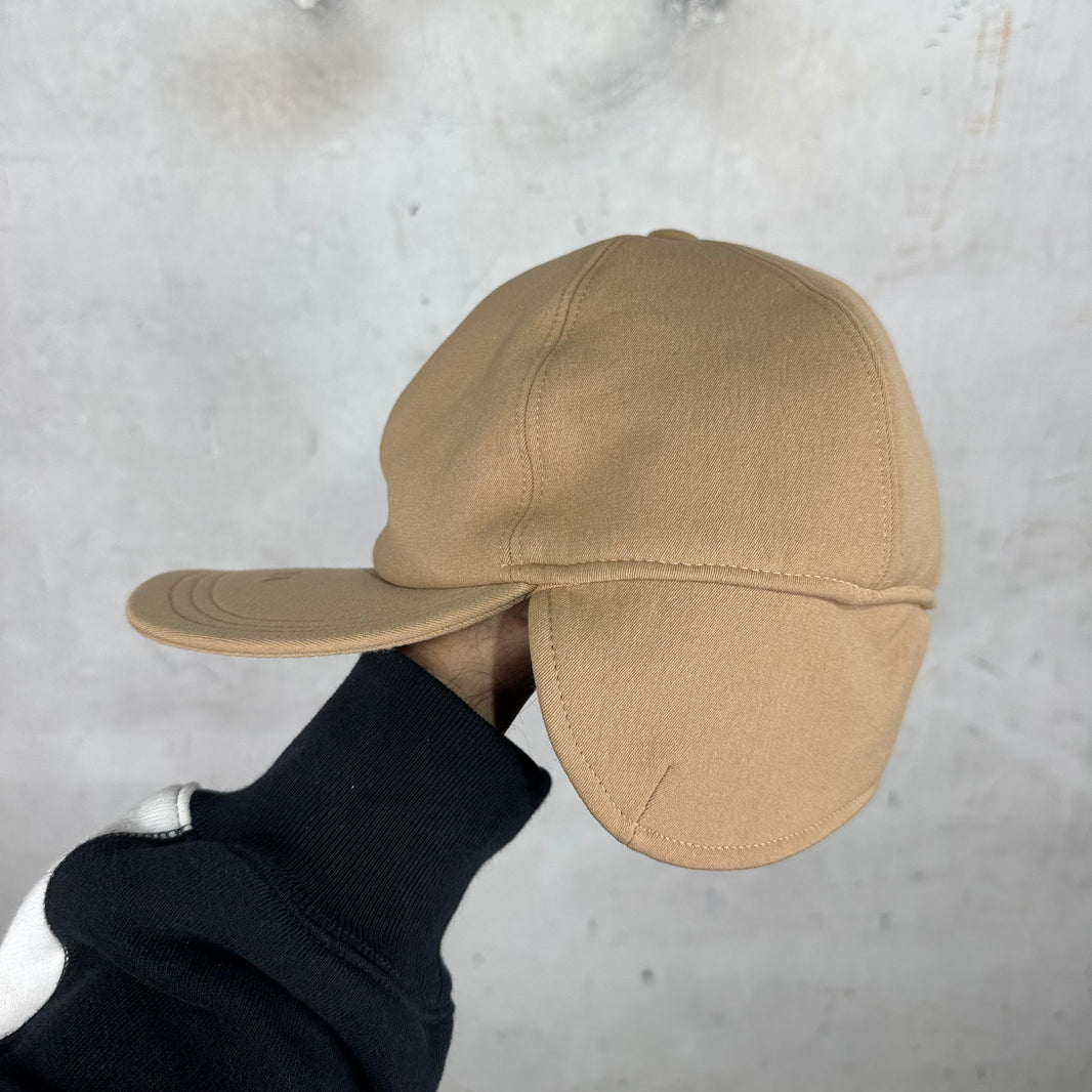 Prada Canvas Fleece Lined Flap Hat