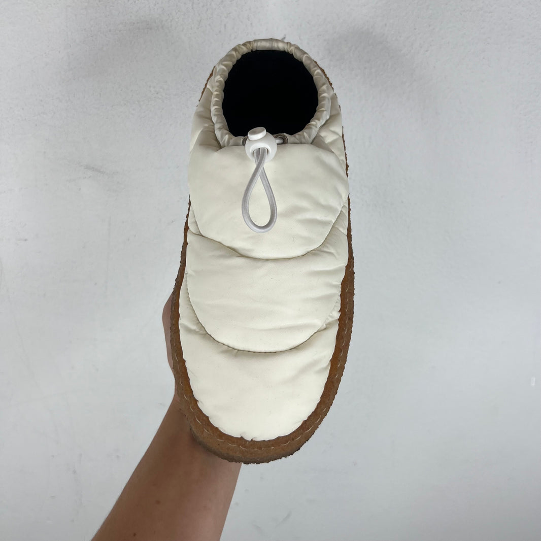 Margiela White Puffer Crepe Slip On Mules