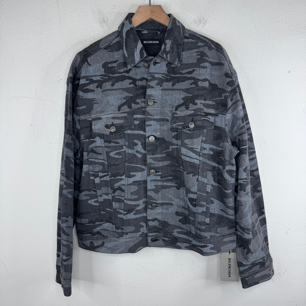 Balenciaga Gray Camo Denim Jacket