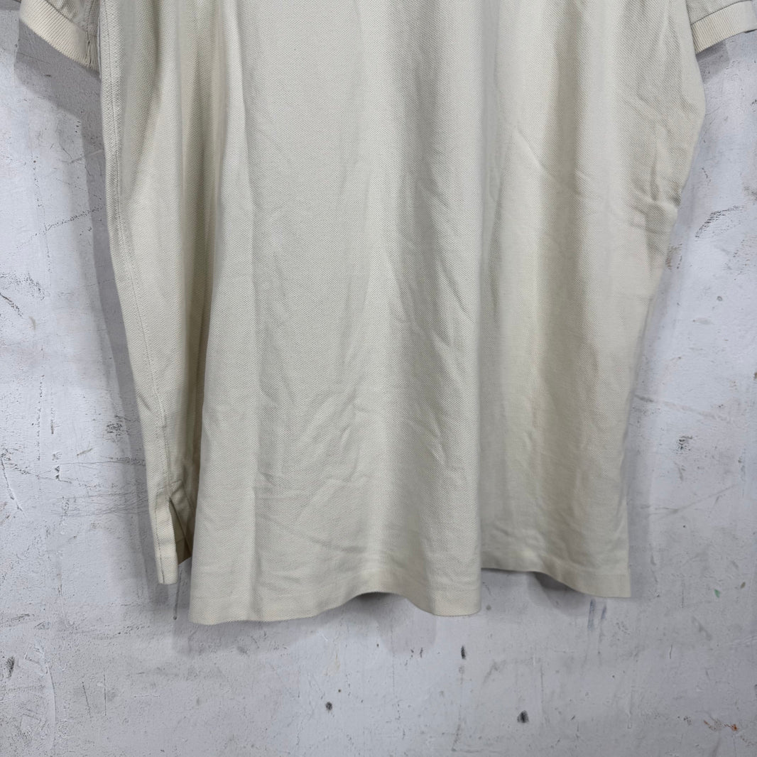 Ralph Lauren White/Navy Stencil Crest Pony Polo