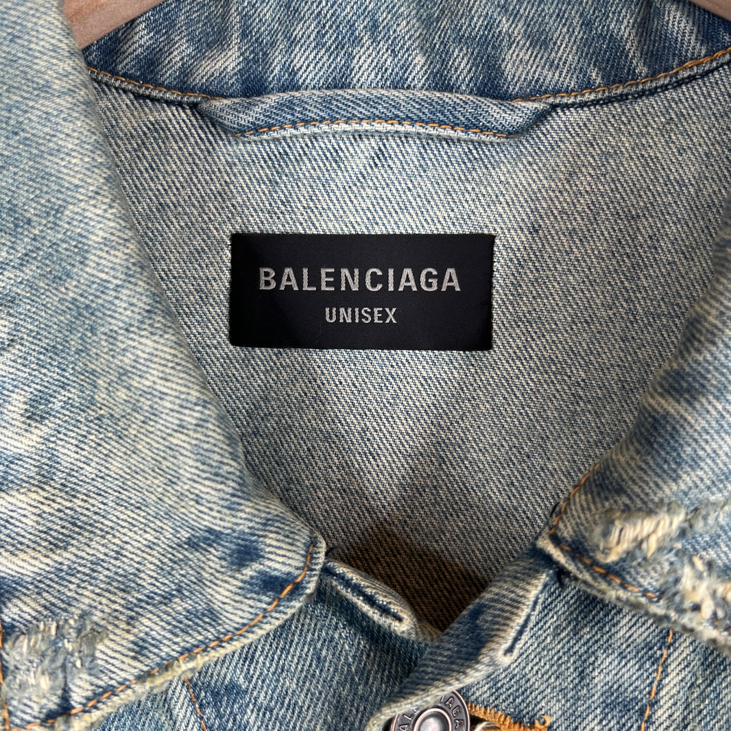 Balenciaga Waxed Trucker Jacket