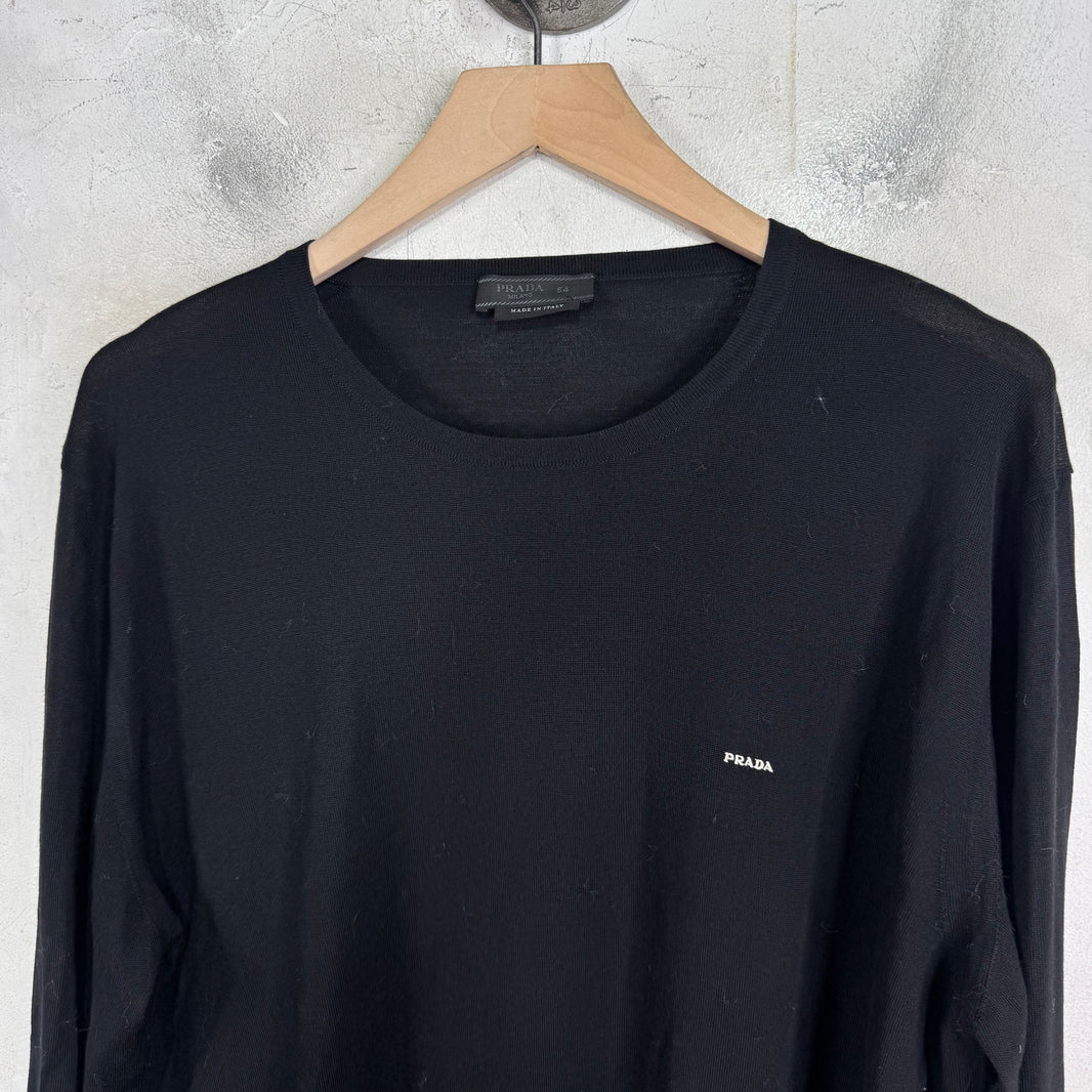 Prada Thin Logo Wool Sweater