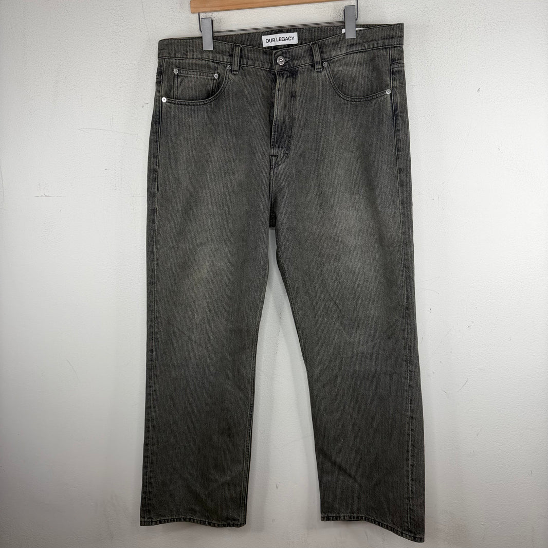 Our Legacy Gray Lined Third Cut Jeans