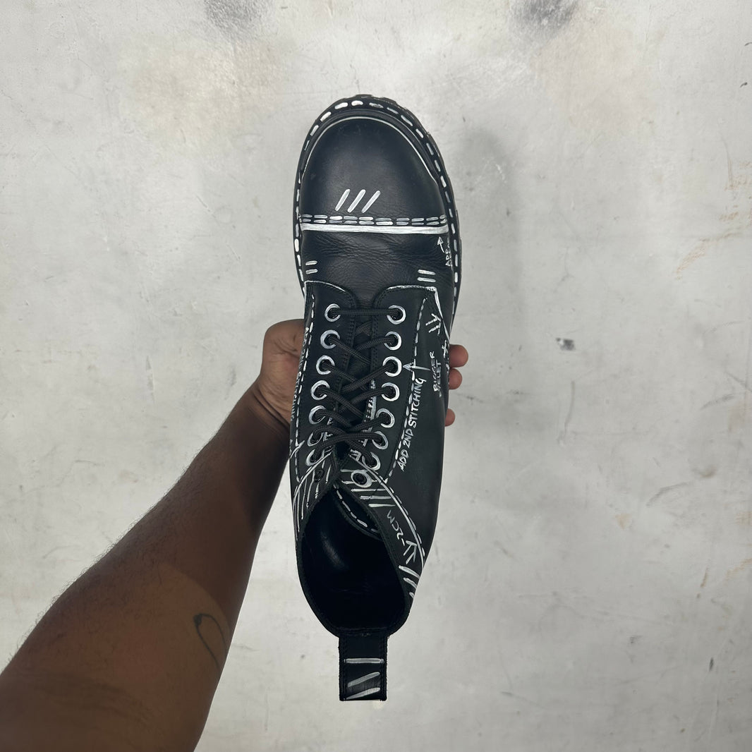 Balenciaga Sketch Leather Strike Boots