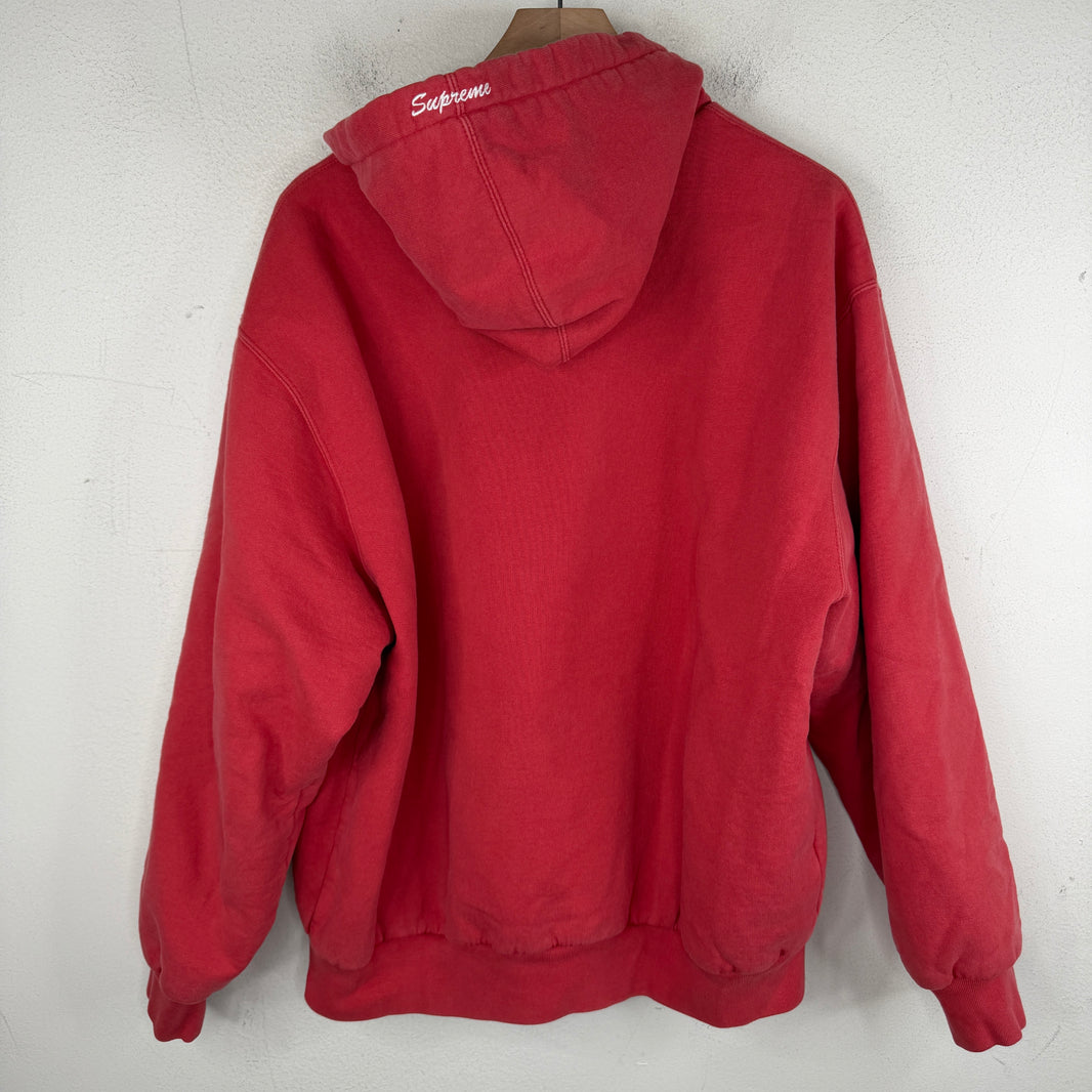 Supreme Dickies Quilted Lined Red Zip Hoodie