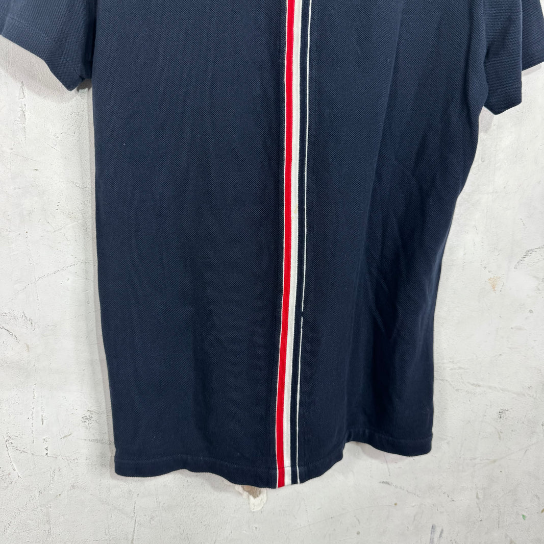 Thom Browne Navy Back Striped Polo
