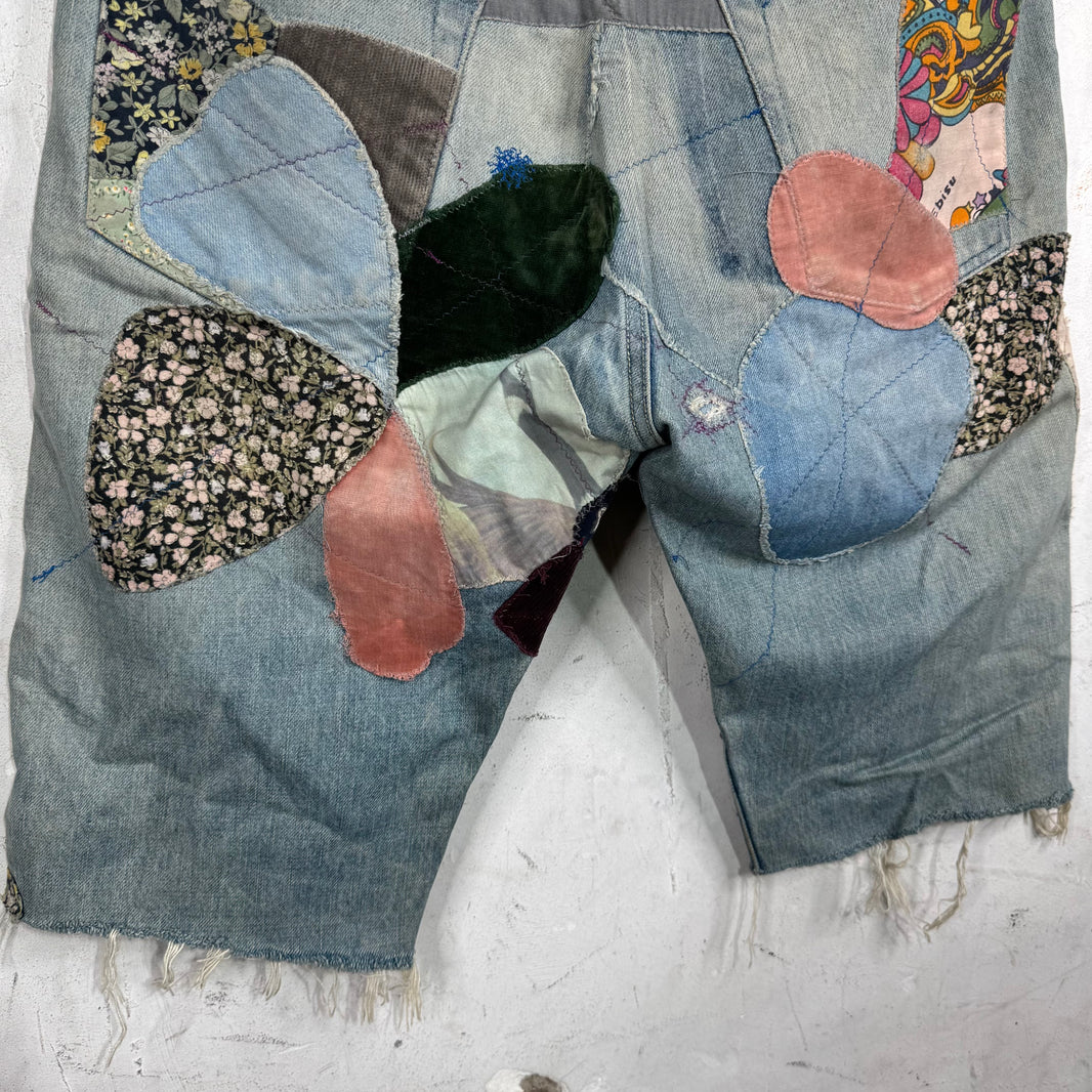 Kapital Patchwork Cutoff Jorts