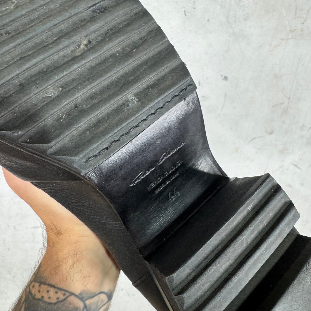 Rick Owens Black Leather Ballast Boots