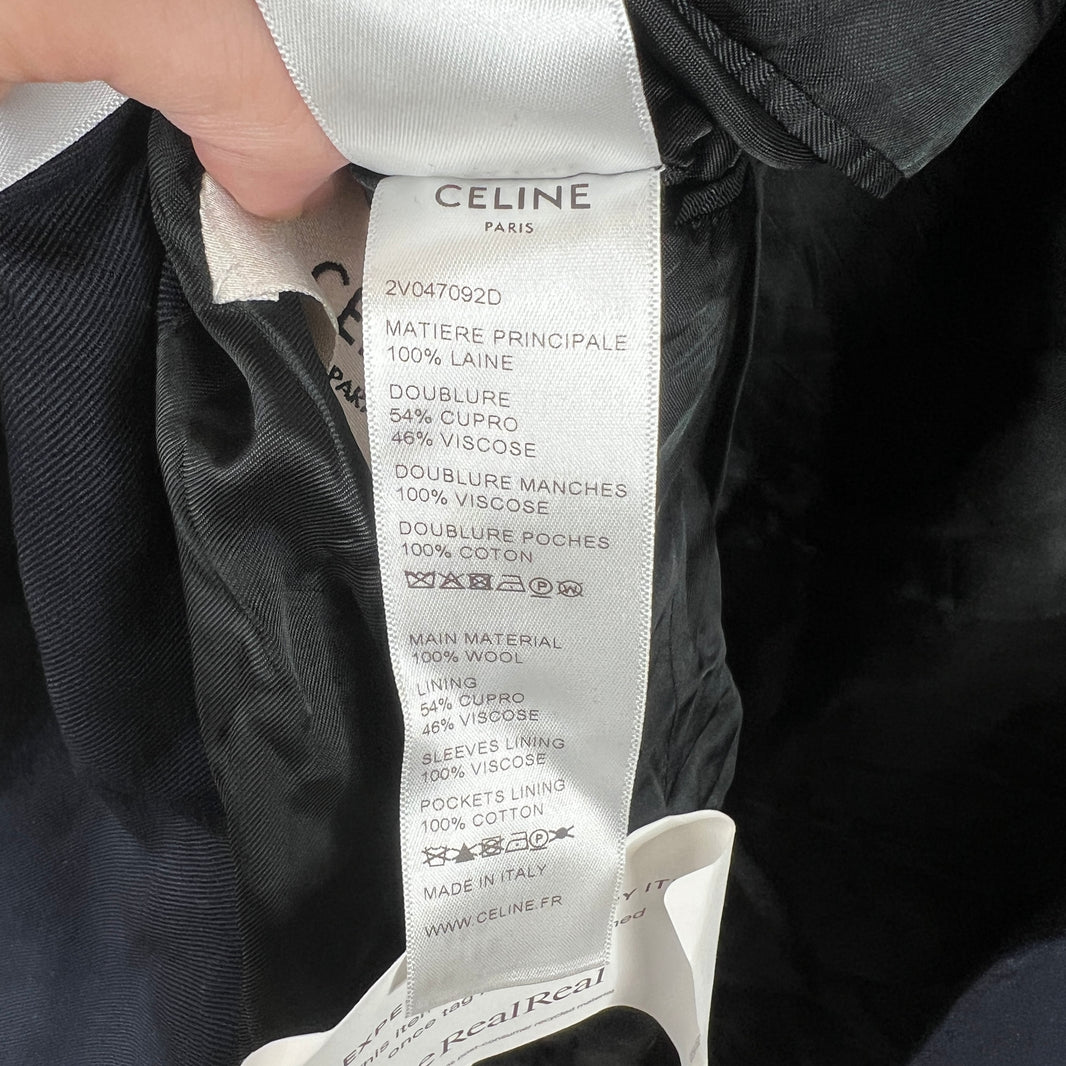 Celine Navy Double Breasted Blazer
