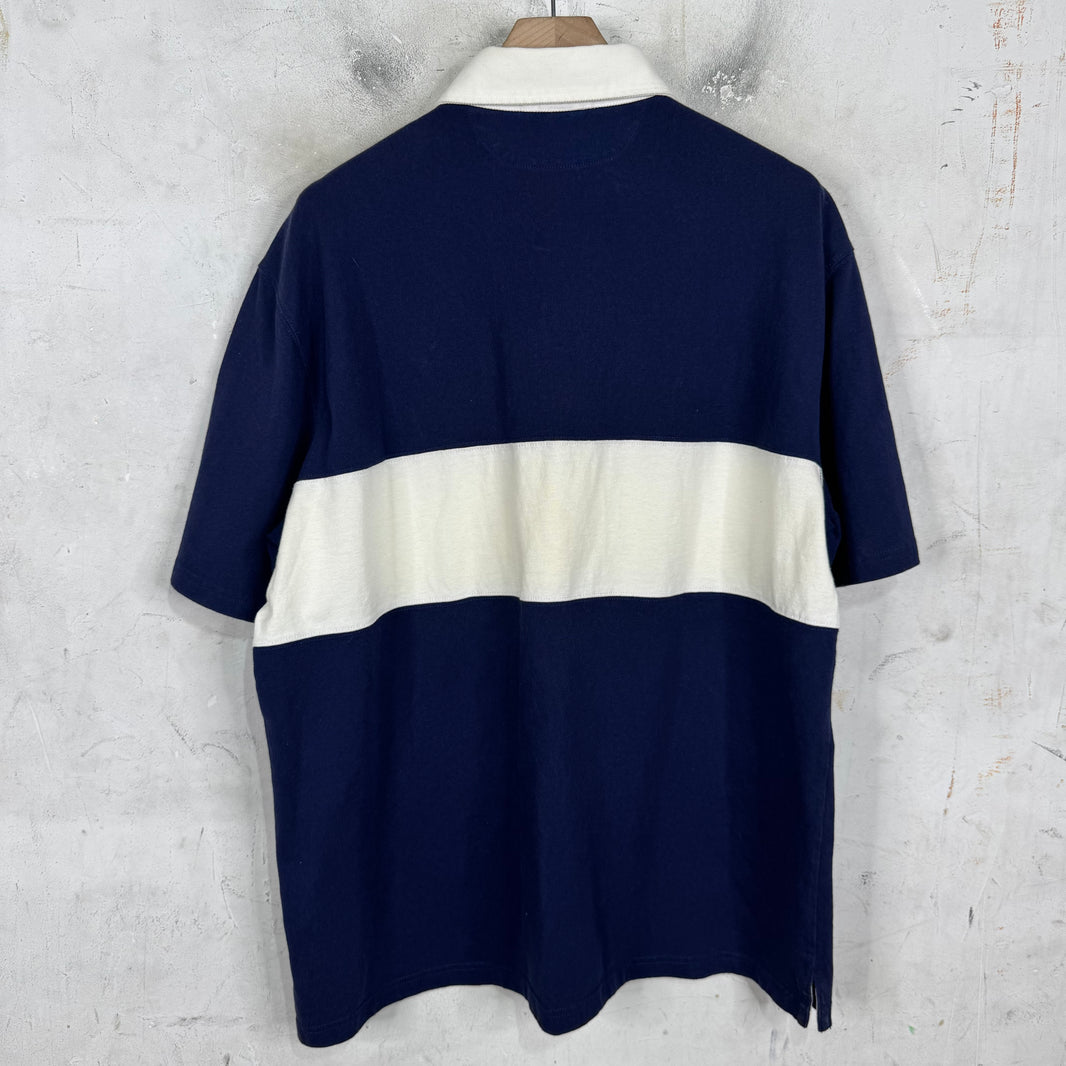 Ralph Lauren Navy/White Script Crest Polo