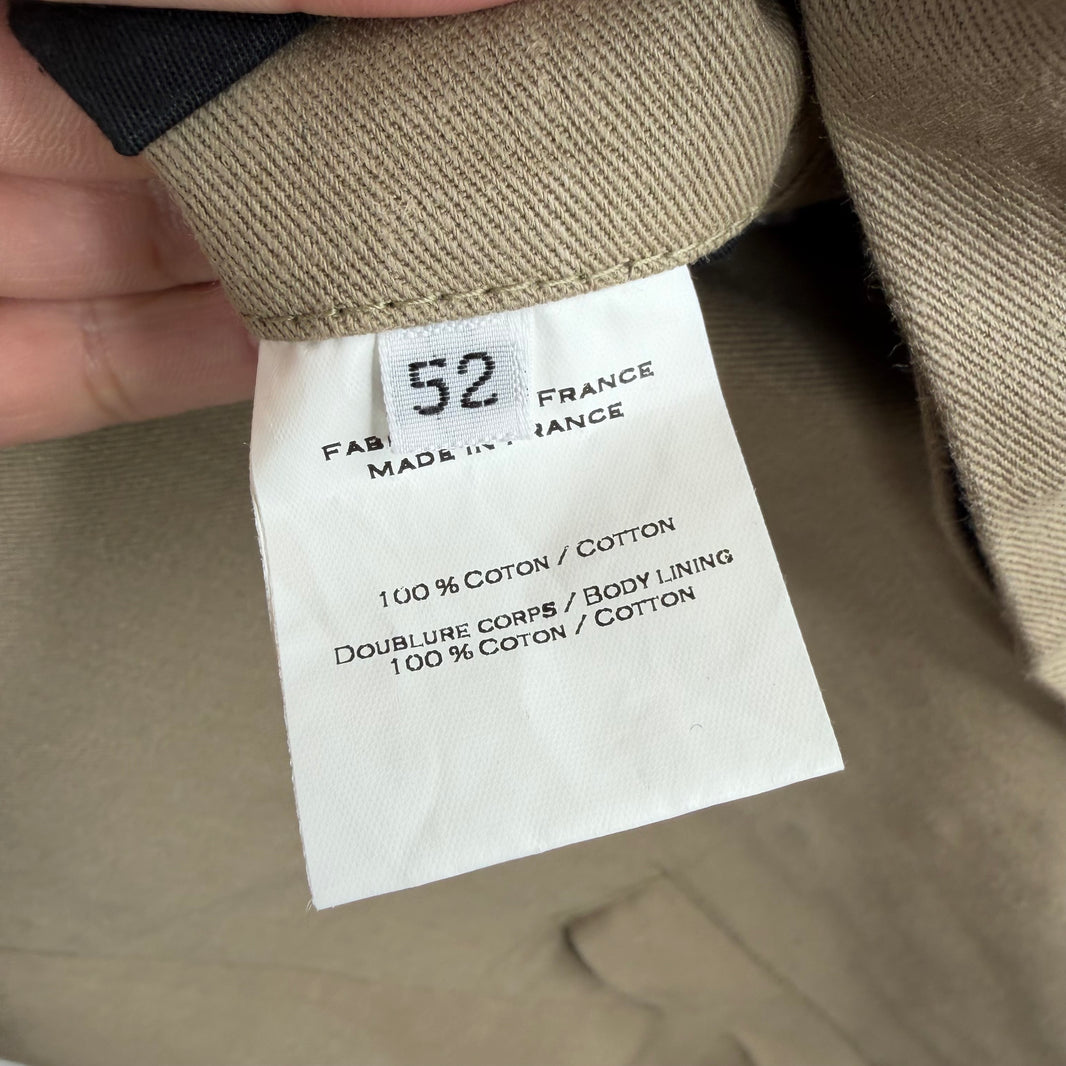 Balmain Belted Epaulet Beige Coat