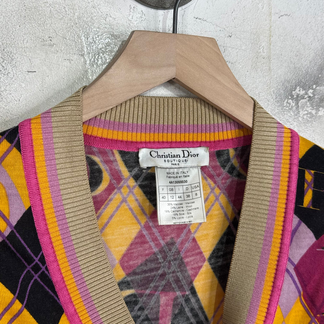 Dior Vintage Patterned Sweater Vest