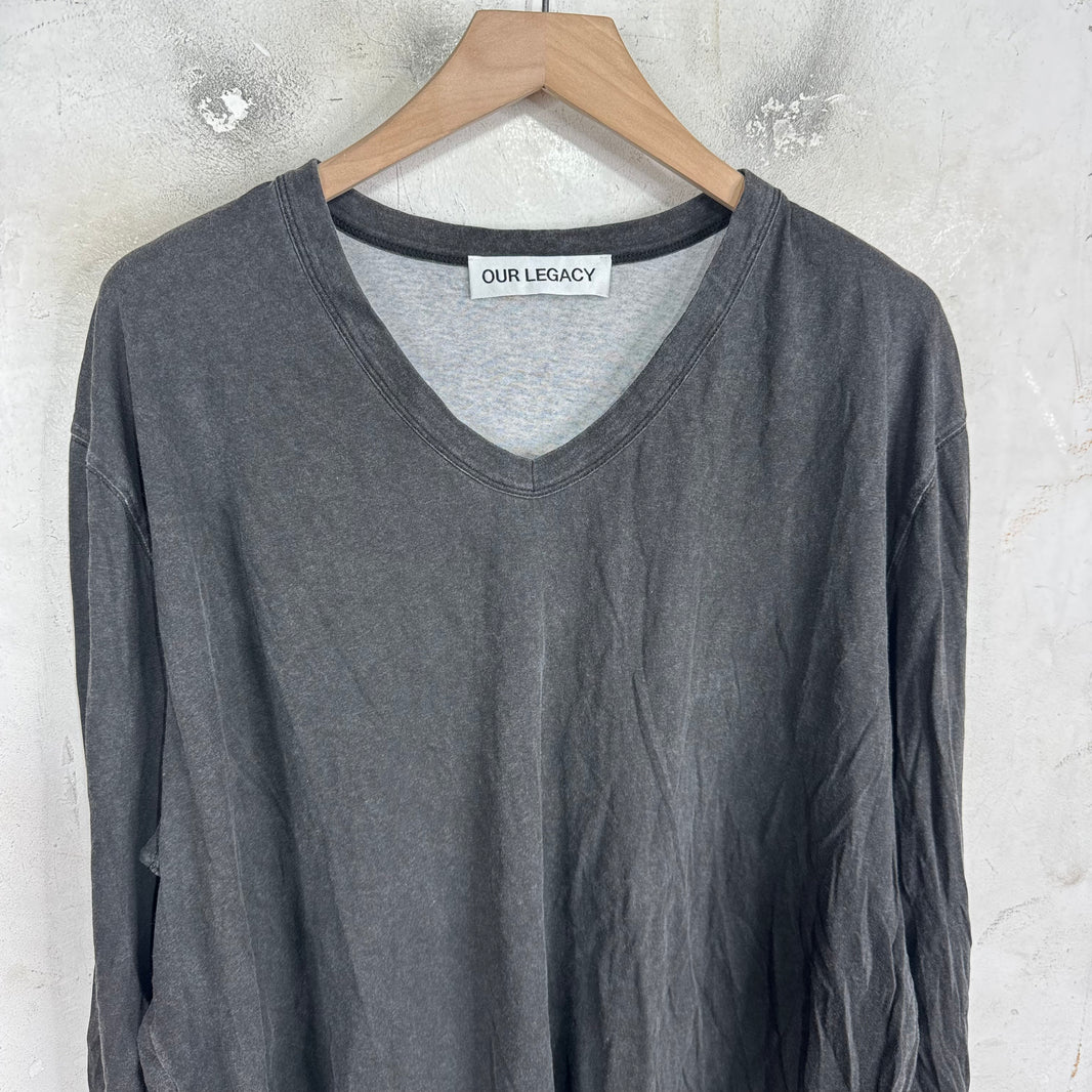 Our Legacy George L/S Washed Black T-Shirt