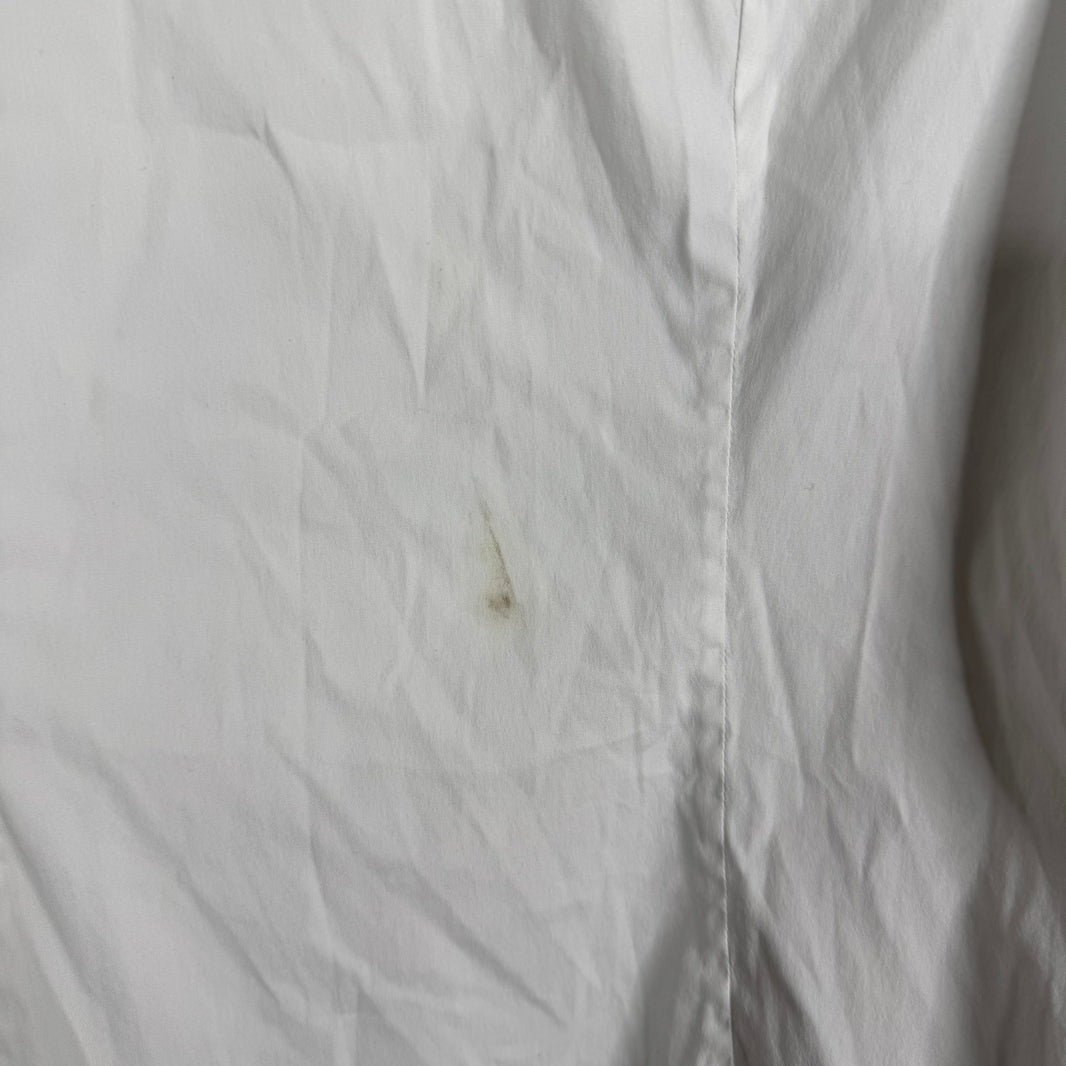 Prada White Triange Graphic L/S Button Up Shirt
