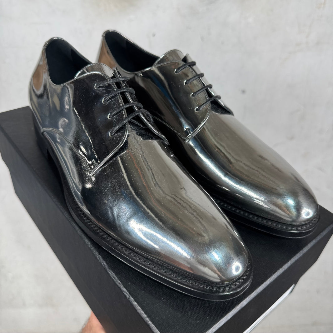 Saint Laurent Foil Metallic Derbys