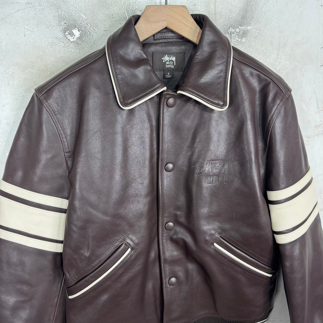 Stussy x Wales Bonner Varsity Leather Jacket