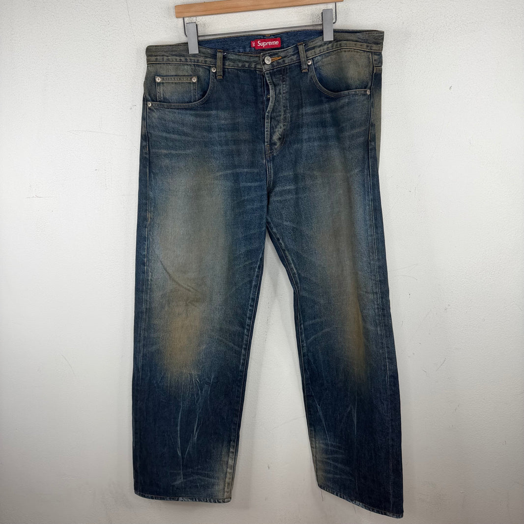 Supreme Mud Wash Selvedge Jeans