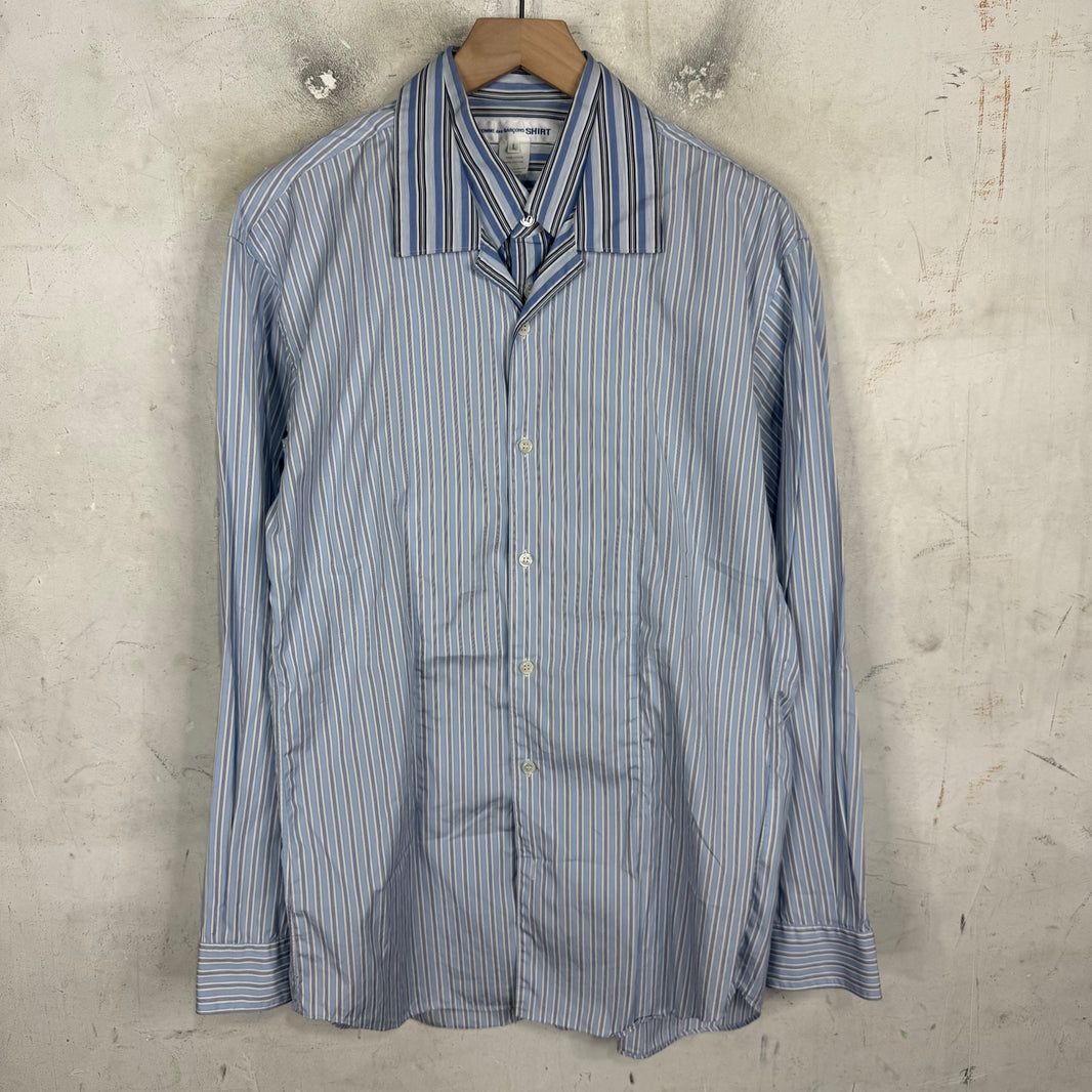 CDG Shirt Double Layered Stripe LS Shirt