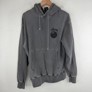 Stussy 8 Ball Washed Gray Hoodie