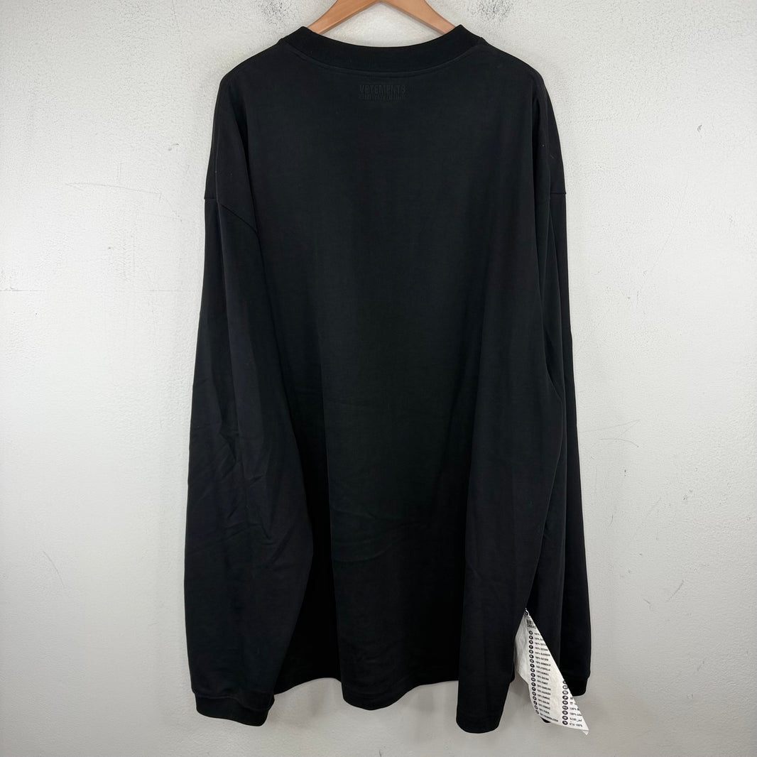 Vetements Yellow Printed Washtag L/S T-Shirt