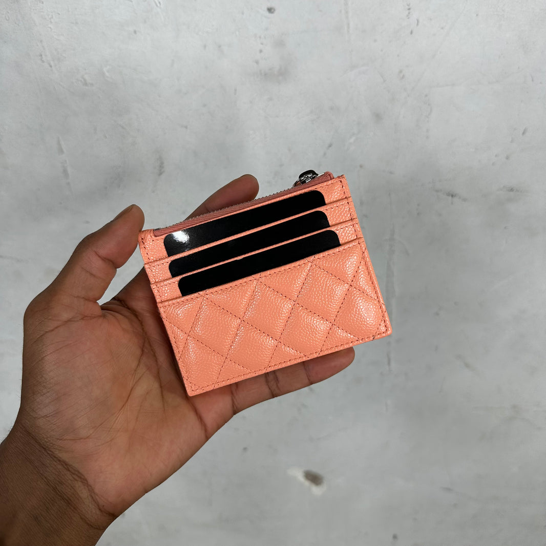 Chanel Pink Zip Cardholder