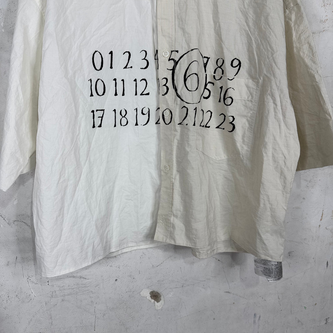 Margiela MM6 Cropped Logo Buttoned Shirt