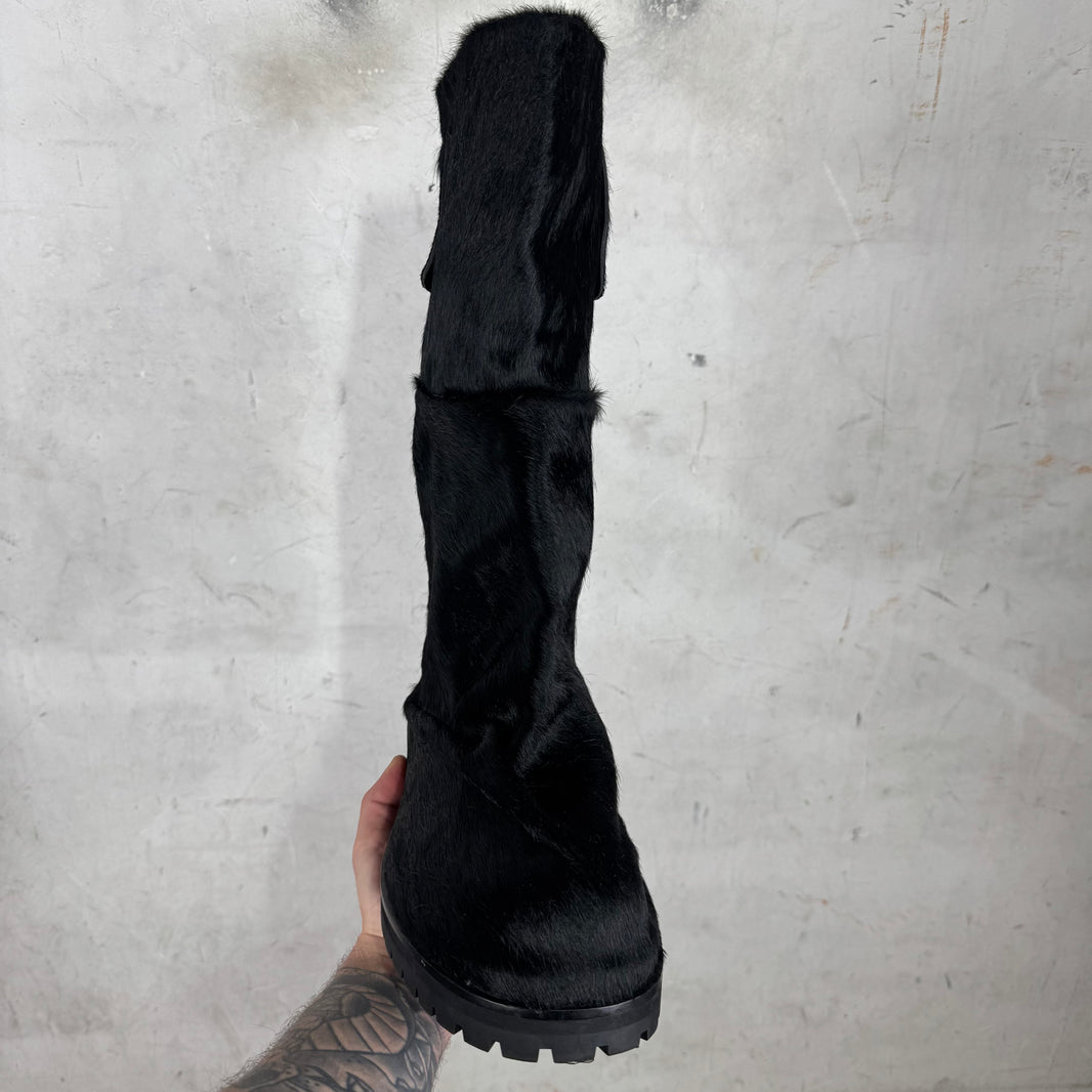 424 Black Ponyhair Dragonrider Boots