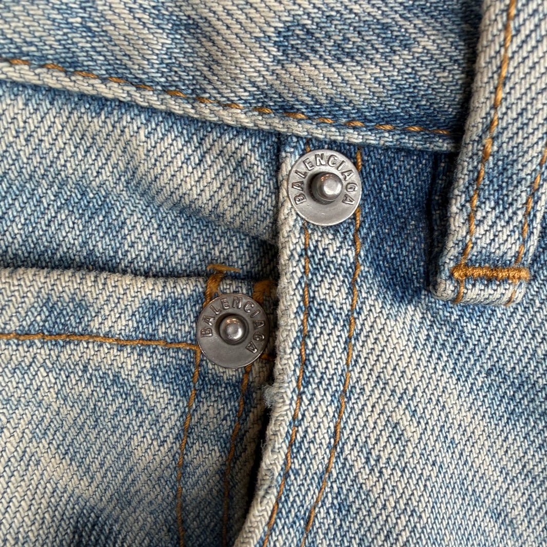 Balenciaga Garde Robe Blue Baggy Jeans