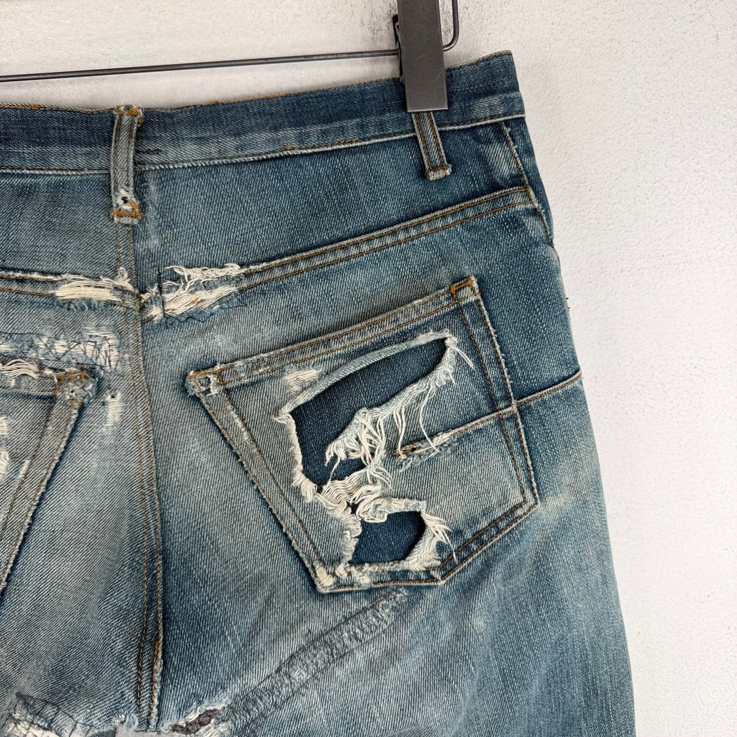 Dior Smoked Skinny Jean Shorts