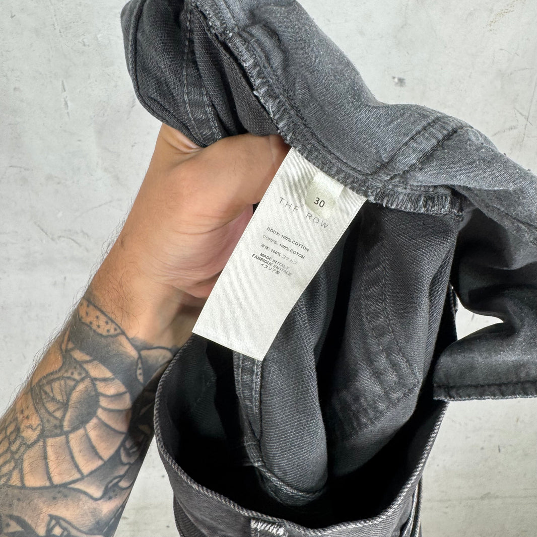 The Row Grey Wide Straight Jeans
