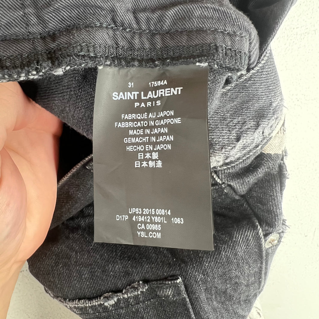 Saint Laurent D13 Bleach Crash Jeans
