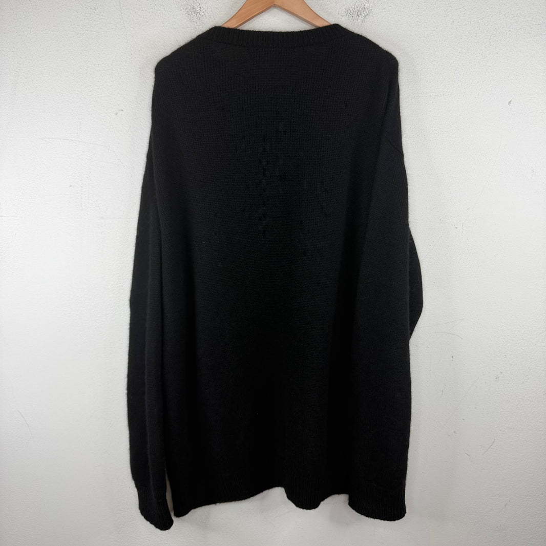 Elder Statesman Black Pocket Cashmere Sweater