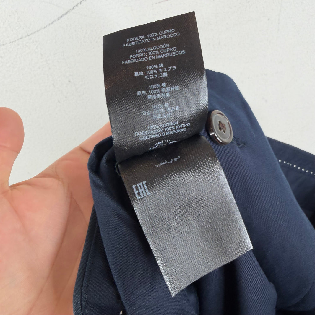 Dries Van Noten Pleated Navy Trousers